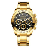 Men's Gold Luminous Waterproof Business Watch