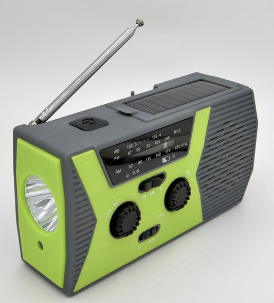 5 in 1 Outdoor Portable Solar Crank AM FM Radio