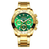 Men's Gold Luminous Waterproof Business Watch