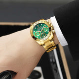 Men's Gold Luminous Waterproof Business Watch