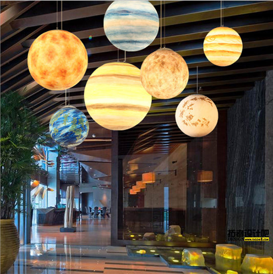 Nordic Industrial Style Moon Lamp Chandelier